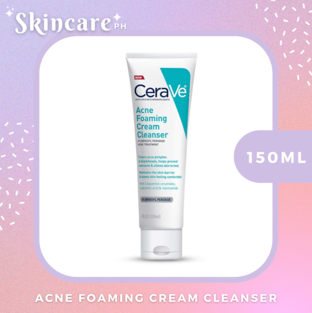 Cerave Acne Foaming Cream Cleanser 4% benzoyl