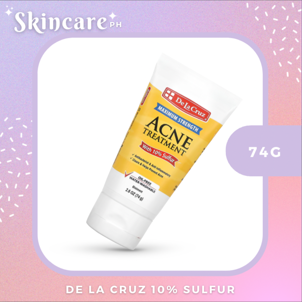 De La Cruz 10% / 5% Sulfur Ointment Maximum Strength Acne Treatment