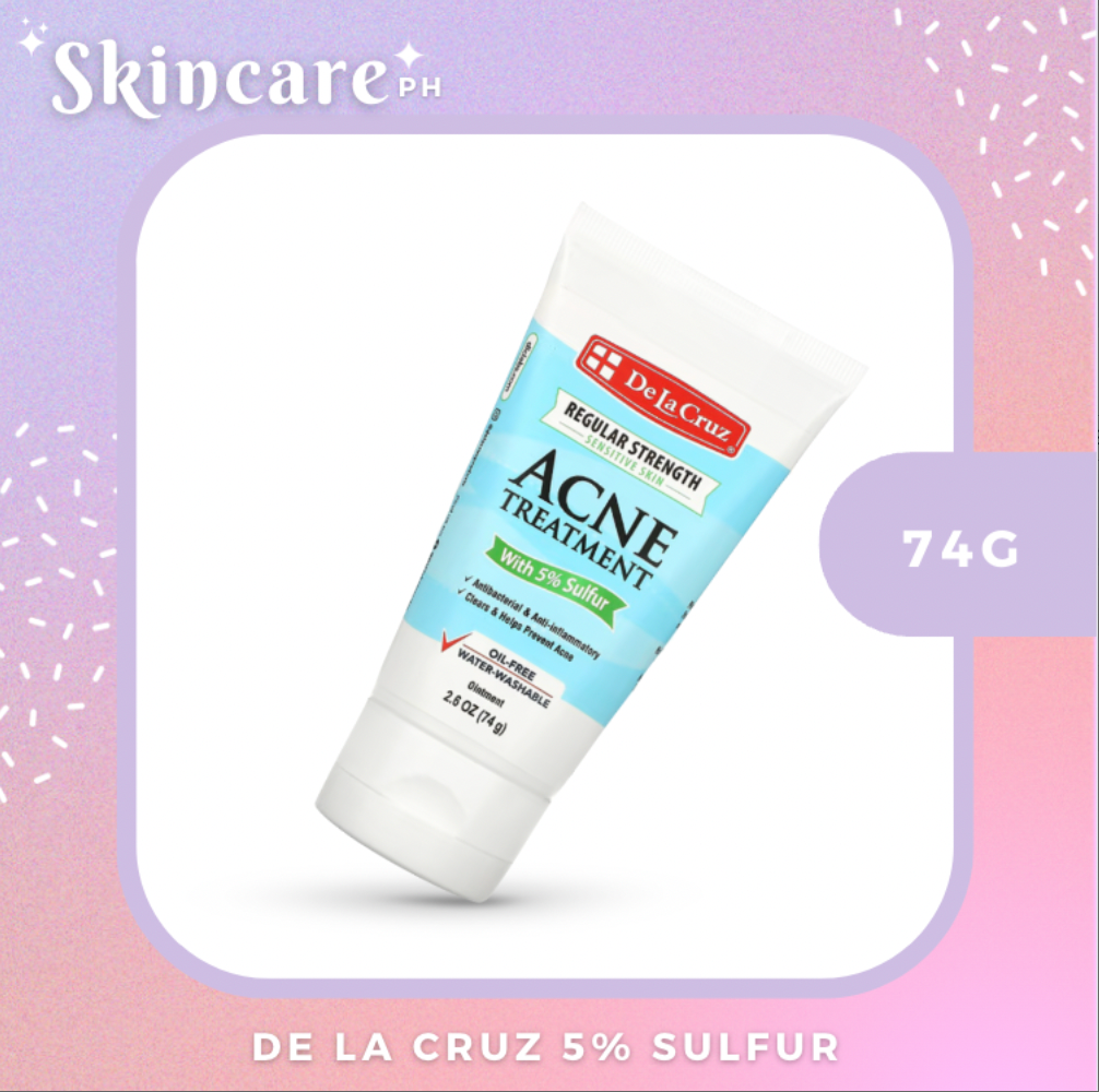 De La Cruz 10% / 5% Sulfur Ointment Maximum Strength Acne Treatment