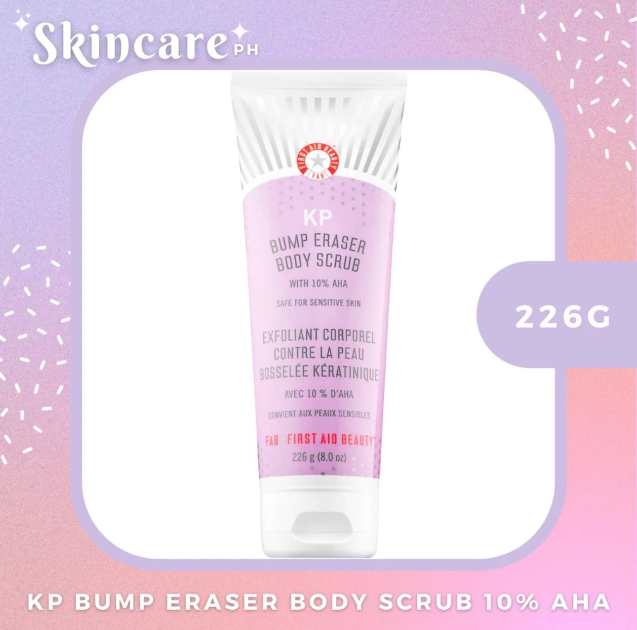 First Aid Beauty KP Bump Eraser Body Scrub 10% AHA