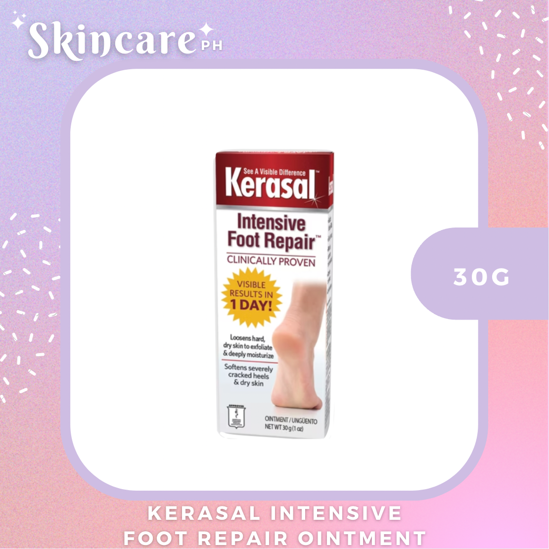 Kerasal Intensive Foot Repair Ointment for Cracked Heels and Dry Feet 30g