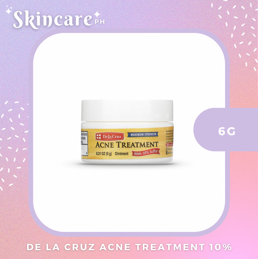 De La Cruz 10% / 5% Sulfur Ointment Maximum Strength Acne Treatment